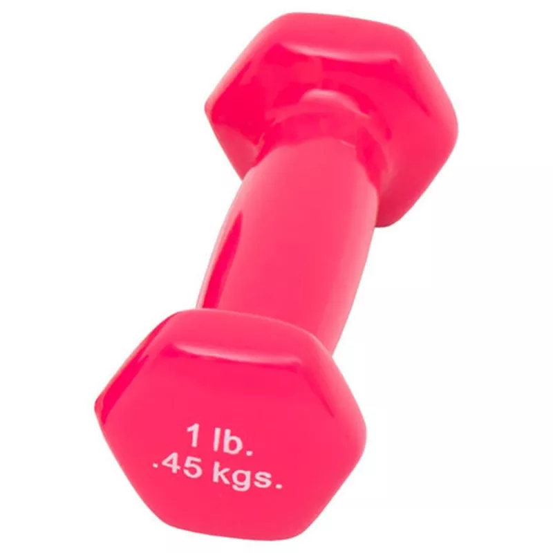 1 Lb Vinyl Coated Dumbbell – Ergonomic Handle – Single Weight
