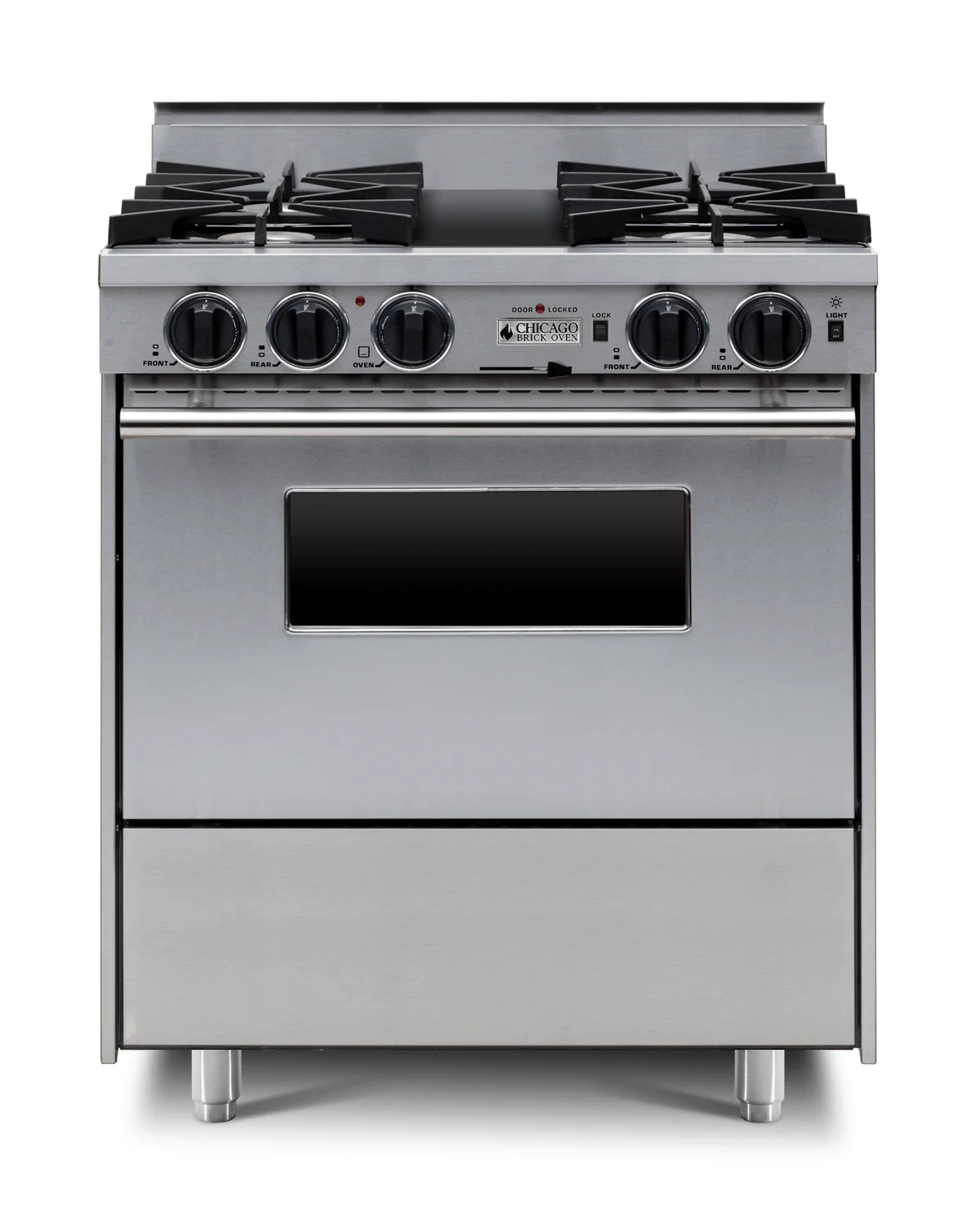 30” LP Gas Dual-Fuel Self-Cleaning Convection Range – Open Burners