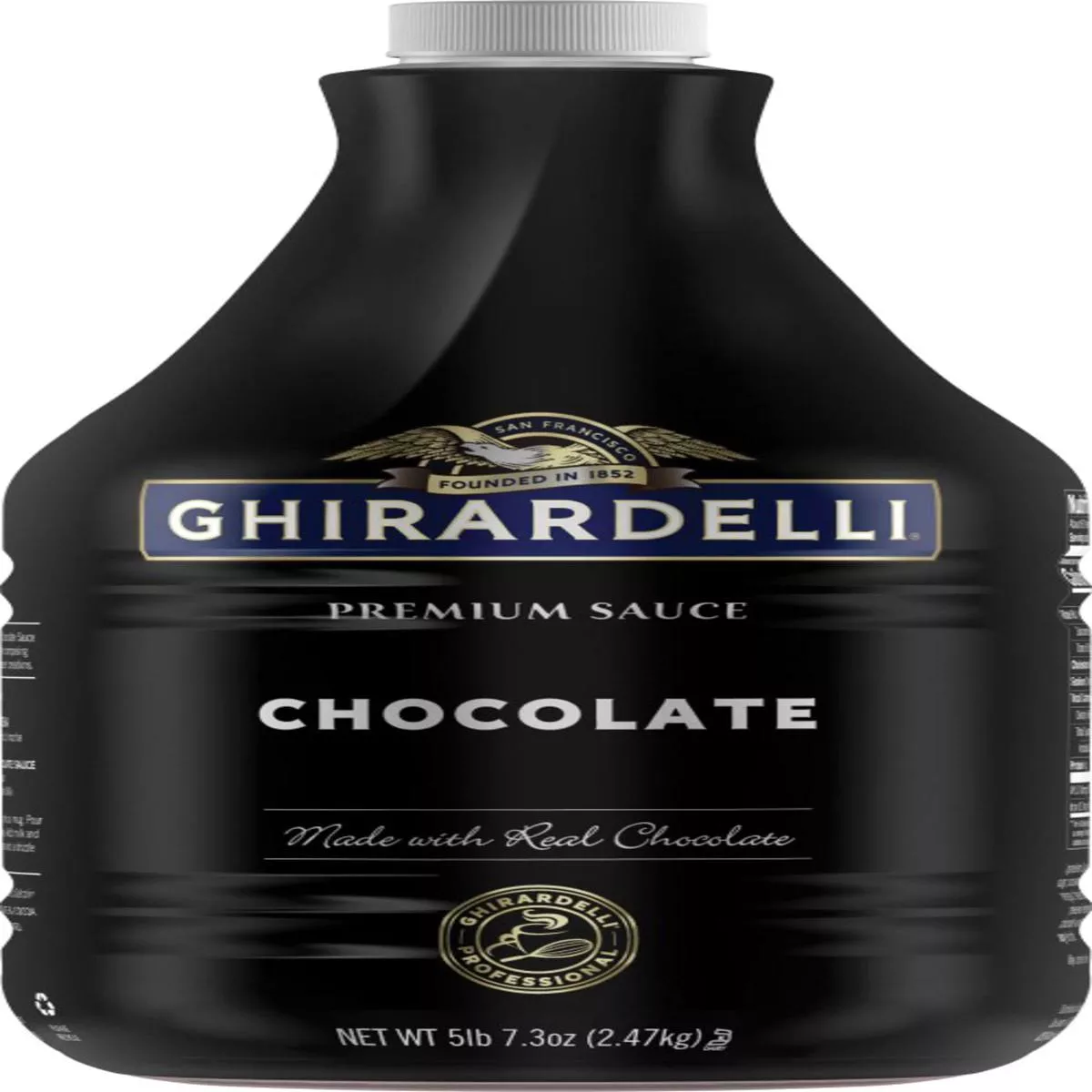 Ghirardelli Chocolate Sauce, Black Label, 87.3oz (5.44 lb) – Single Bottle